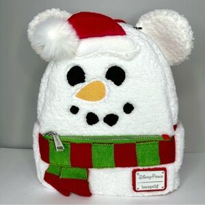 Loungefly Disney Parks Snowman Mickey Mouse Holiday Backpack